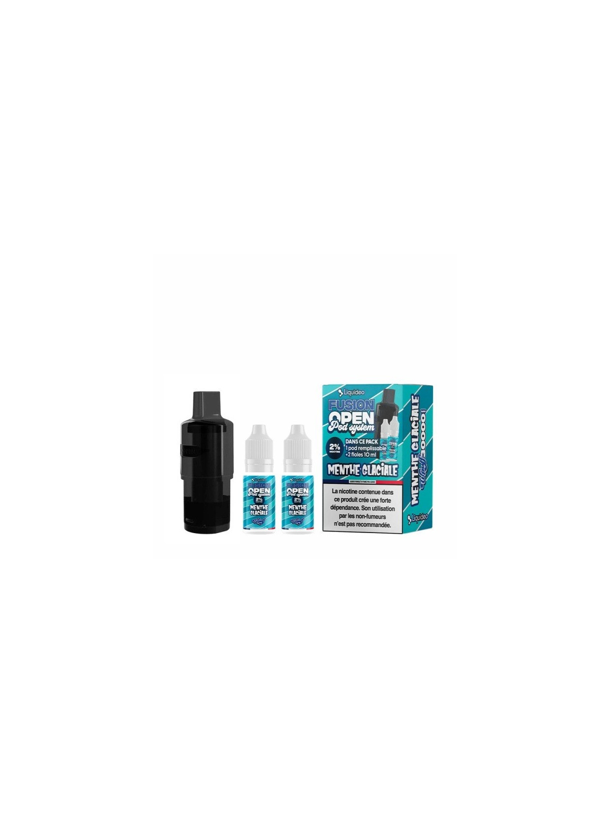 LIQUIDEO Cartouches Menthe Glaciale - Fusion Open Pod System
