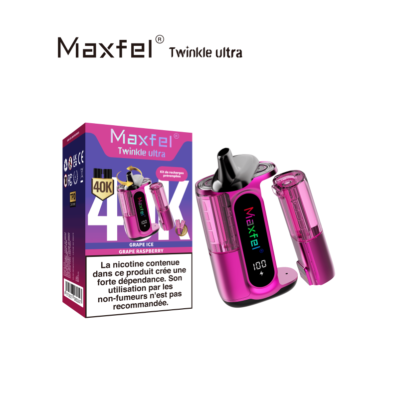 Grape Ice + Grape Raspberry 40K - Twinkle Ultra Maxfel