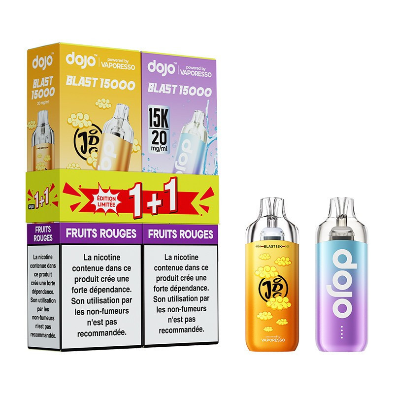 VAPORESSO Bundle 1+1 Kit Fruits Rouges - Dojo Blast 15K Limited…