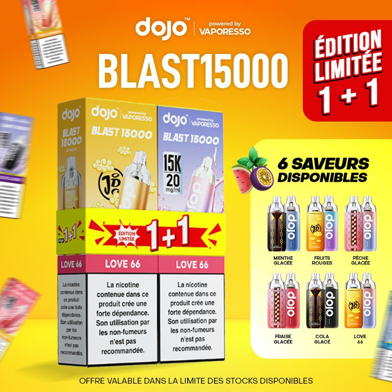 VAPORESSO Bundle 1+1 Kit Menthe Glacée - Dojo Blast 15K Limited…