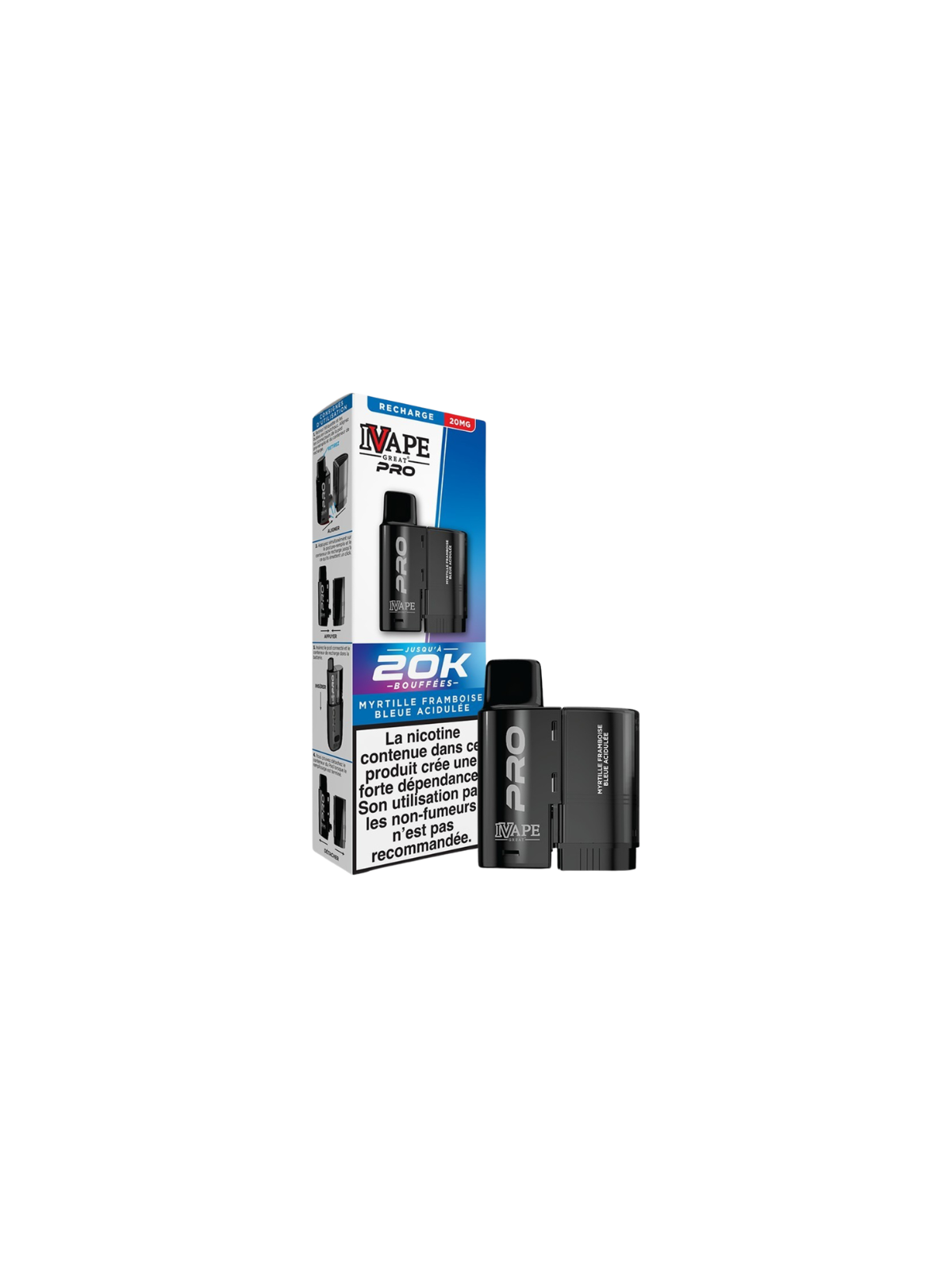 IVapeGreat Cartouche Myrtille Framboise Bleue