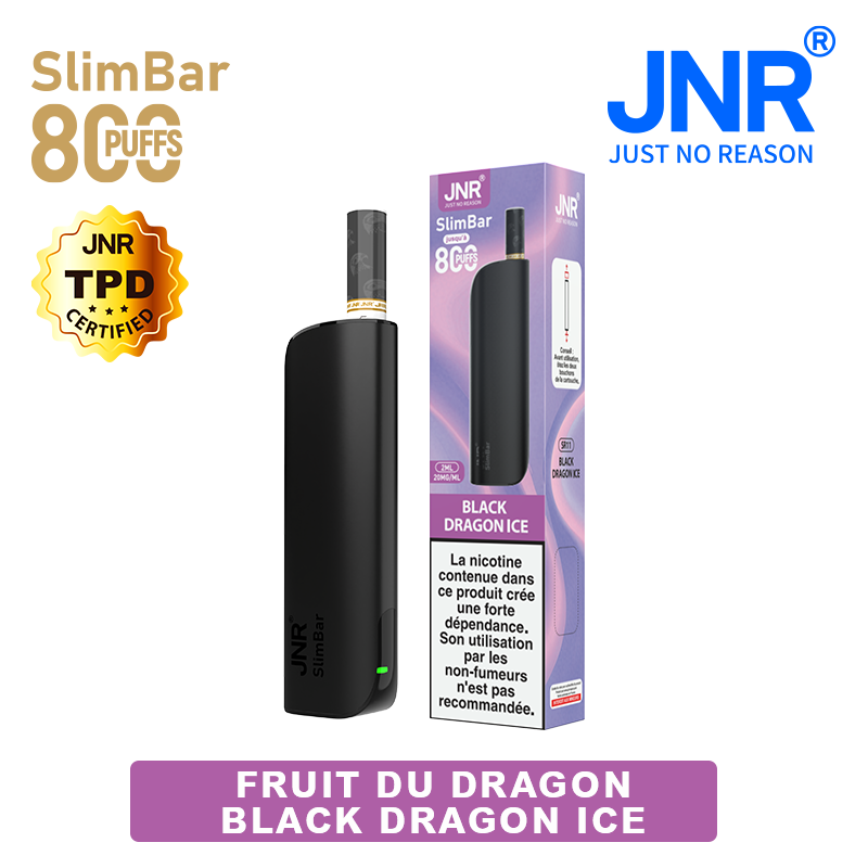 Black Dragon Ice 800 PUFFS - SlimBar JNR boite