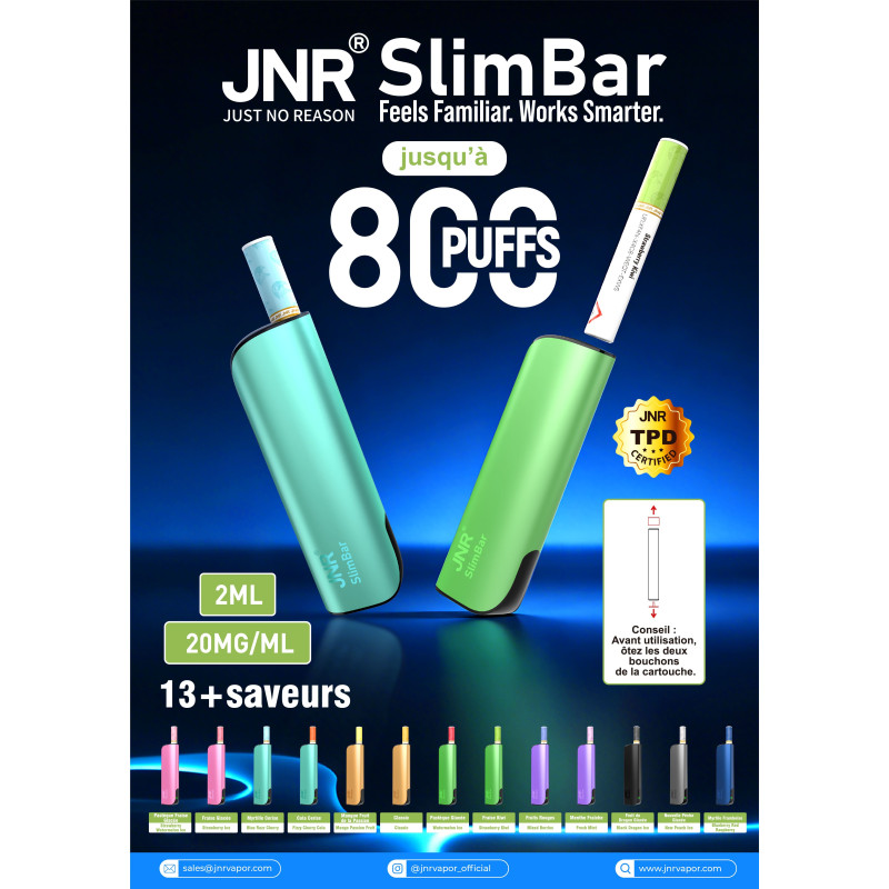 Poster A3 SlimBar 800 puffs JNR