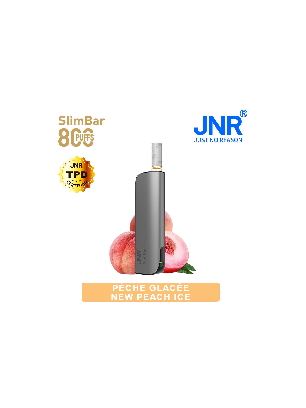 New Peach Ice 800 PUFFS - SlimBar JNR