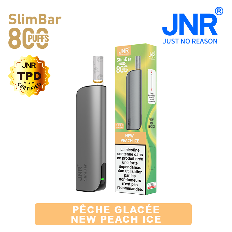New Peach Ice 800 PUFFS - SlimBar JNR Boite