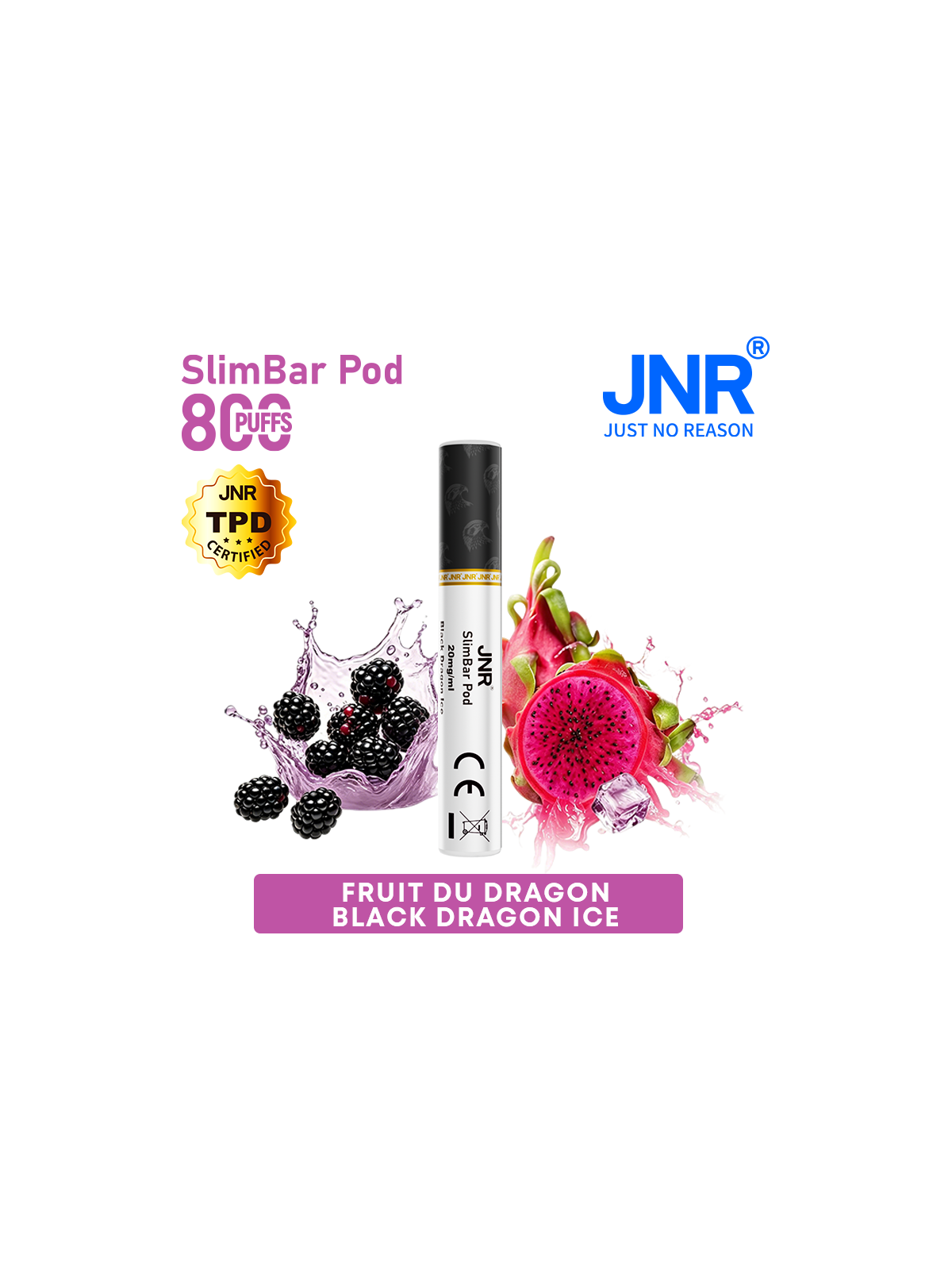 Cartouche Black Dragon Ice / 3pcs 2400 PUFFS - SLIMBAR JNR