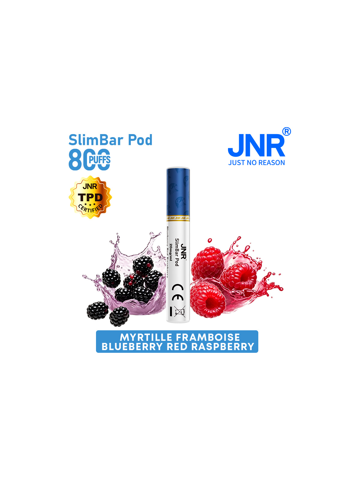 Cartouche Blueberry Red Raspberry / 3pcs 2400 PUFFS - SLIMBAR JNR