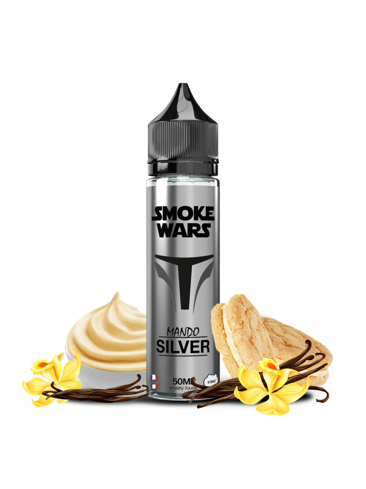 E LIQUIDE SMOKE WARS MANDO SILVER 50ML - E.TASTY--alavape.com