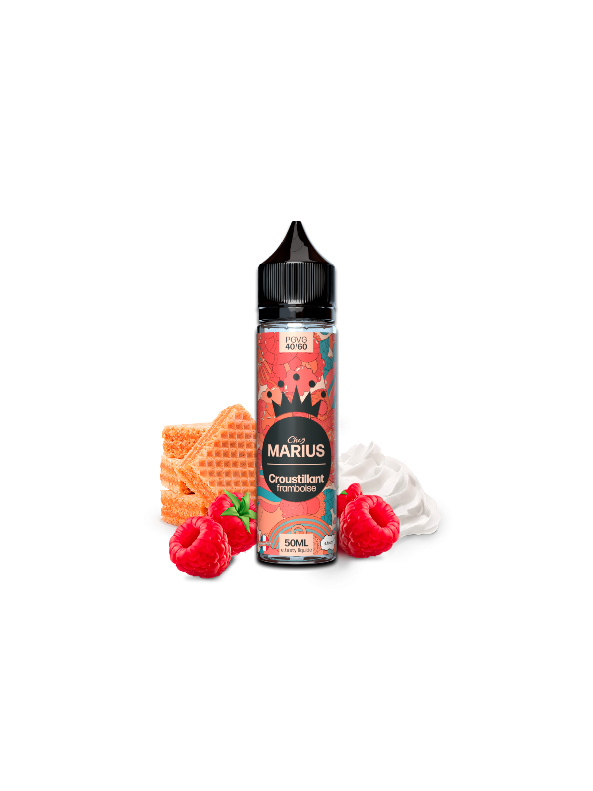 E LIQUIDE CHEZ MARIUS CROUSTILLANT FRAMBOISE 50ML - E.TATSY--alavape.com