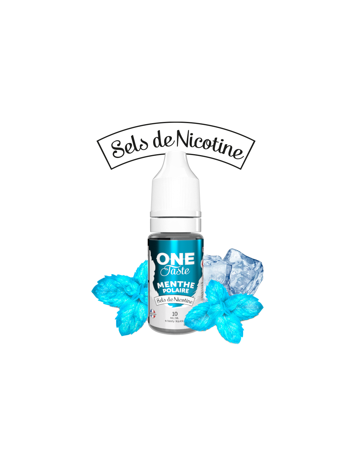 E LIQUIDE ONE TASTE MENTHE POLAIRE SEL DE NICOTINE 10ML - E.TASTY--alavape.com