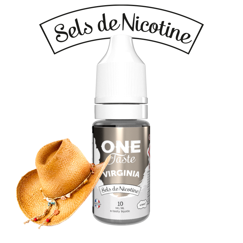 E LIQUIDE ONE TASTE VIRGINIA SEL DE NICOTINE 10ML - E.TASTY--alavape.com
