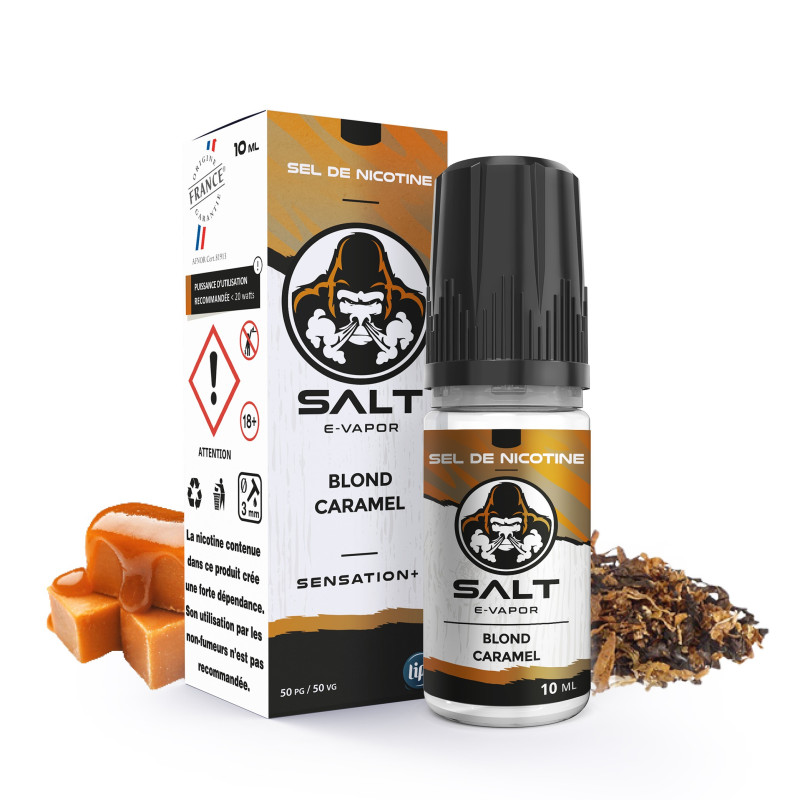 E LIQUIDE SALT-E-VAPOR BLOND CARAMEL 10ML SEL DE NICOTINE - LIPSVAPE--alavape.com