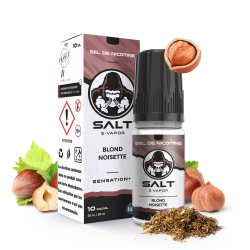 E LIQUIDE SALT-E-VAPOR BLOND NOISETTE 10ML SEL DE NICOTINE - LIPSVAPE--alavape.com
