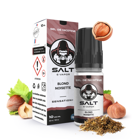 E LIQUIDE SALT-E-VAPOR BLOND NOISETTE 10ML SEL DE NICOTINE - LIPSVAPE--alavape.com