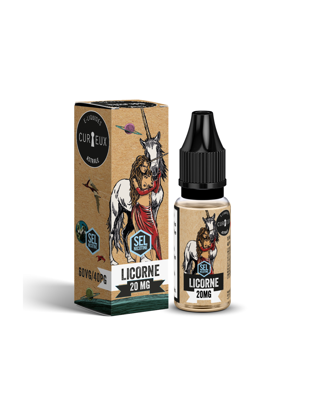 E LIQUIDE ASTRAL LICORNE 10ML SEL DE NICOTINE - CURIEUX--alavape.com