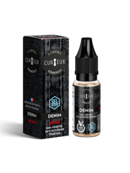 E LIQUIDE ESSENTIELLE DENIM 10ML SEL DE NICOTINE - CURIEUX--alavape.com