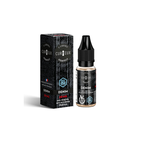 E LIQUIDE ESSENTIELLE DENIM 10ML SEL DE NICOTINE - CURIEUX--alavape.com