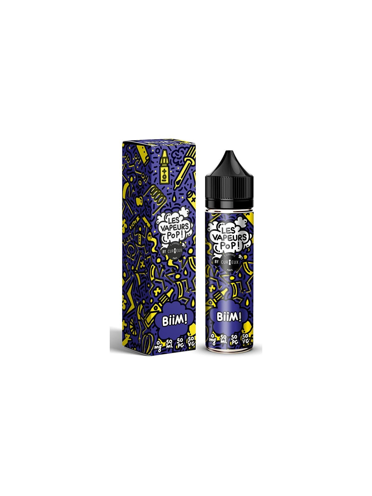 E LIQUIDE LES VAPEURS POP BIIM! 50ML - CURIEUX--alavape.com