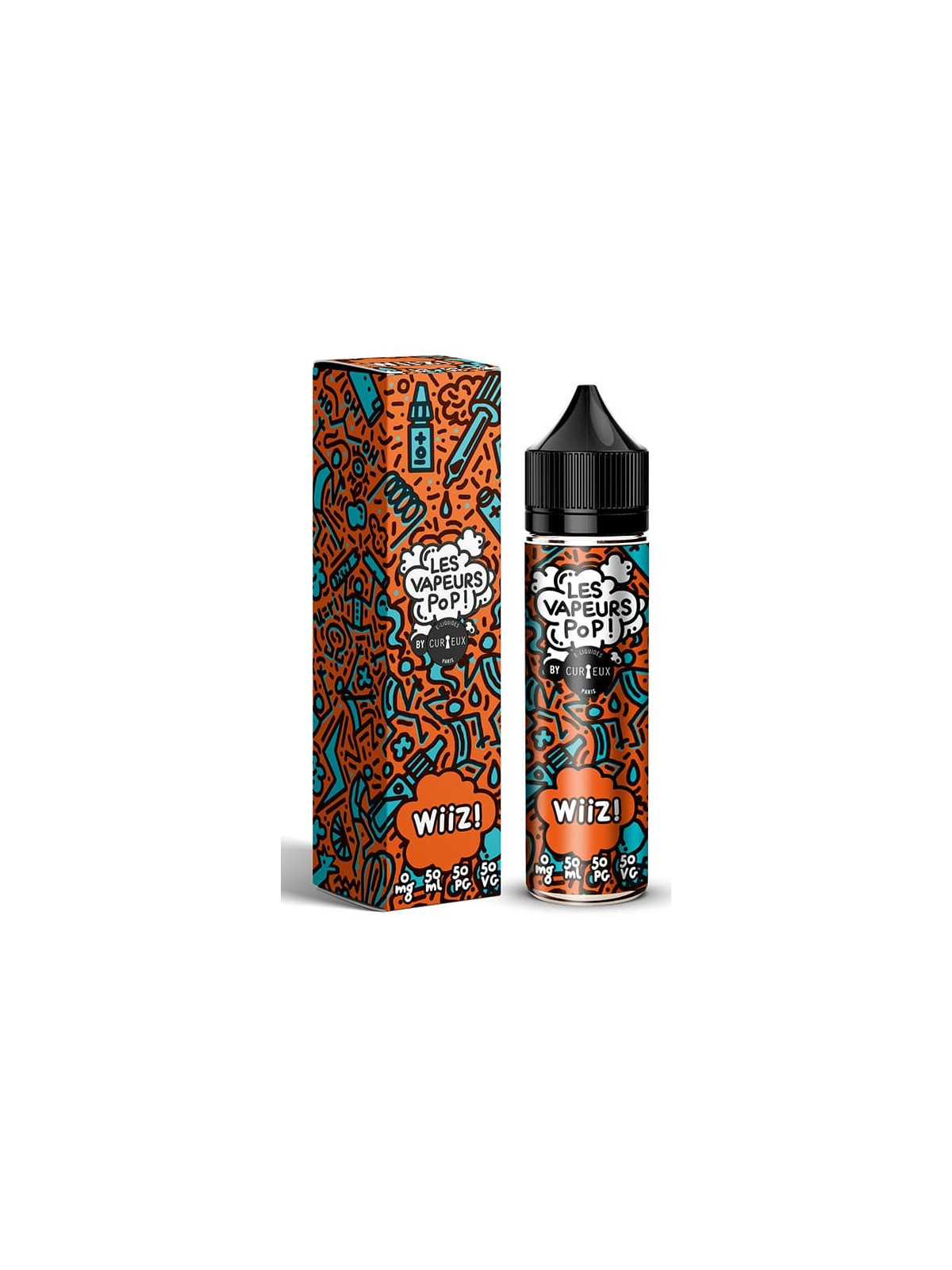 E LIQUIDE LES VAPEURS POP WIIZ! 50ML - CURIEUX--alavape.com
