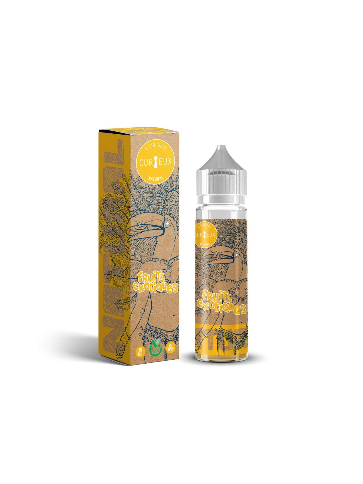 E LIQUIDE NATURAL FRUITS ÉXOTIQUES 50ML - CURIEUX--alavape.com