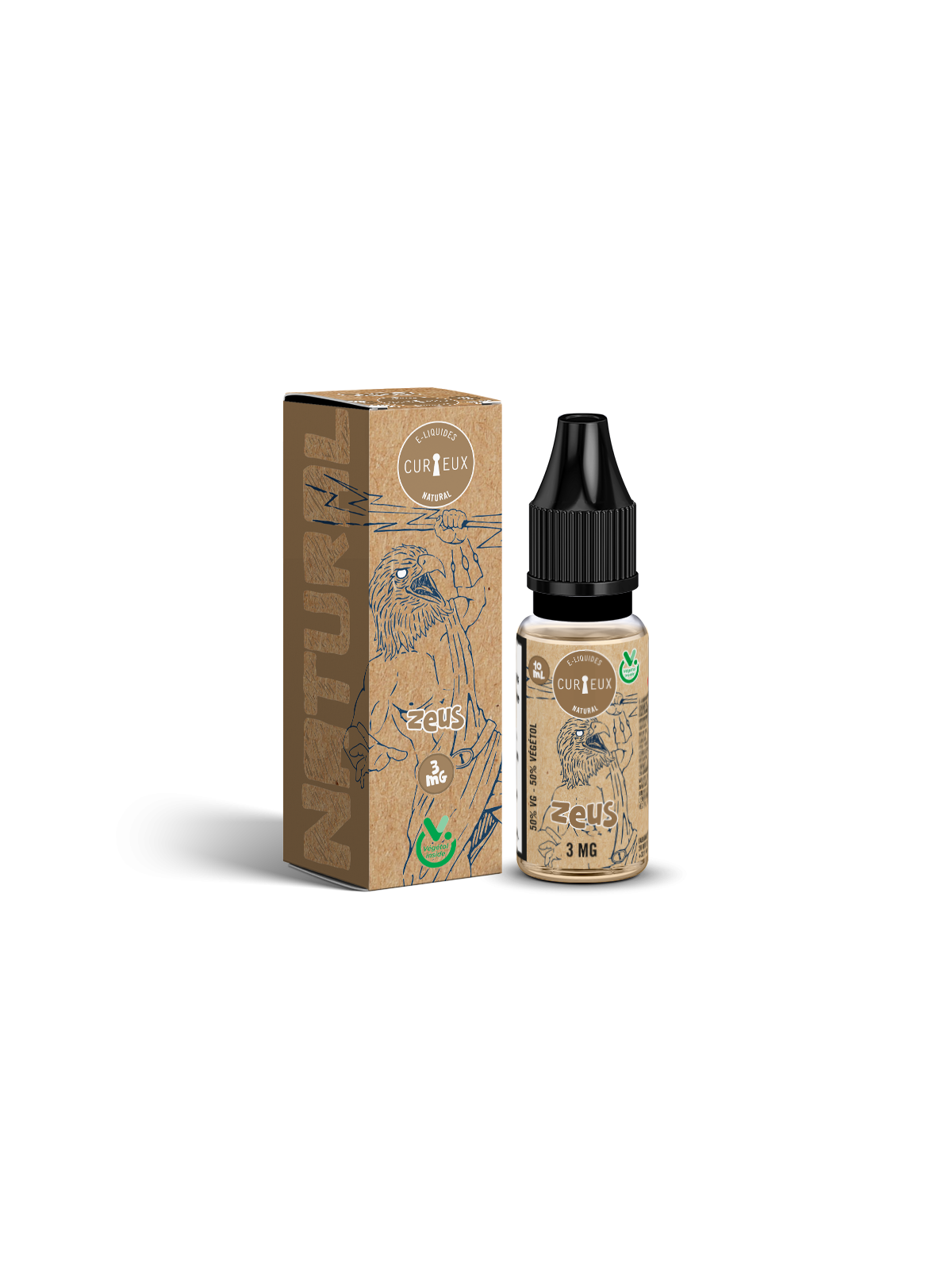 E LIQUIDE NATURAL ZEUS 10ML - CURIEUX--alavape.com