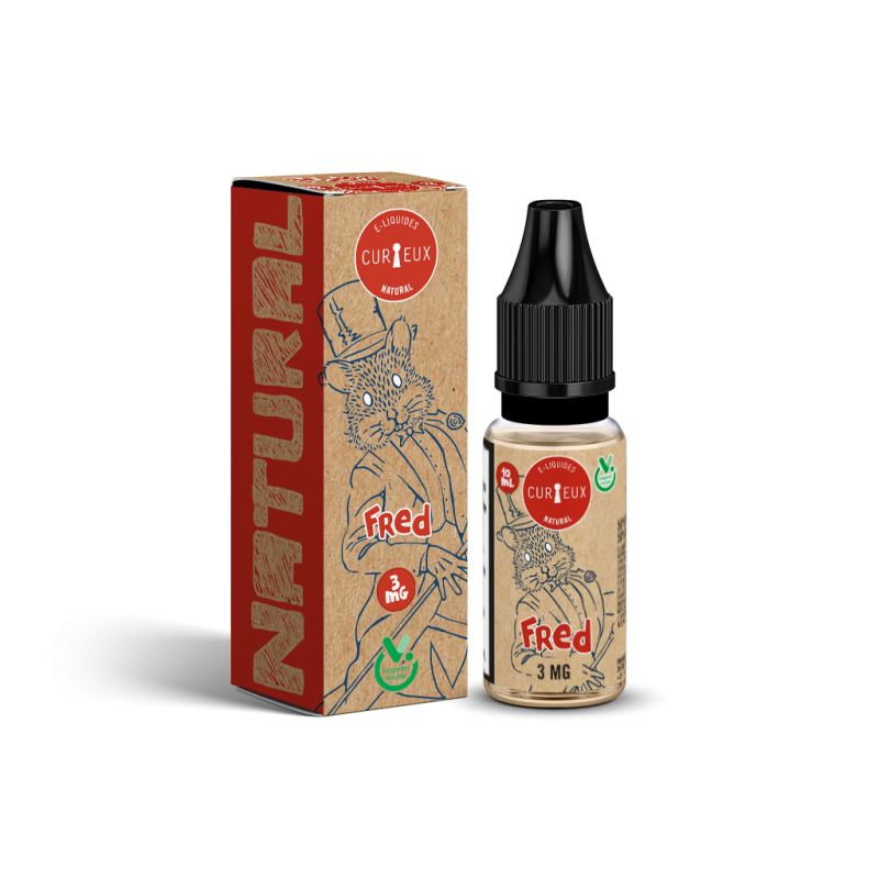 E LIQUIDE NATURAL FRED 10ML - CURIEUX--alavape.com