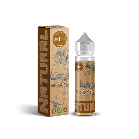 E LIQUIDE NATURAL NOISETTE 50ML - CURIEUX--alavape.com