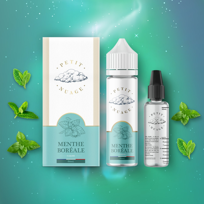 E LIQUIDE PETIT NUAGE MENTHE BORÉALE 60ML - LEVEST--alavape.com