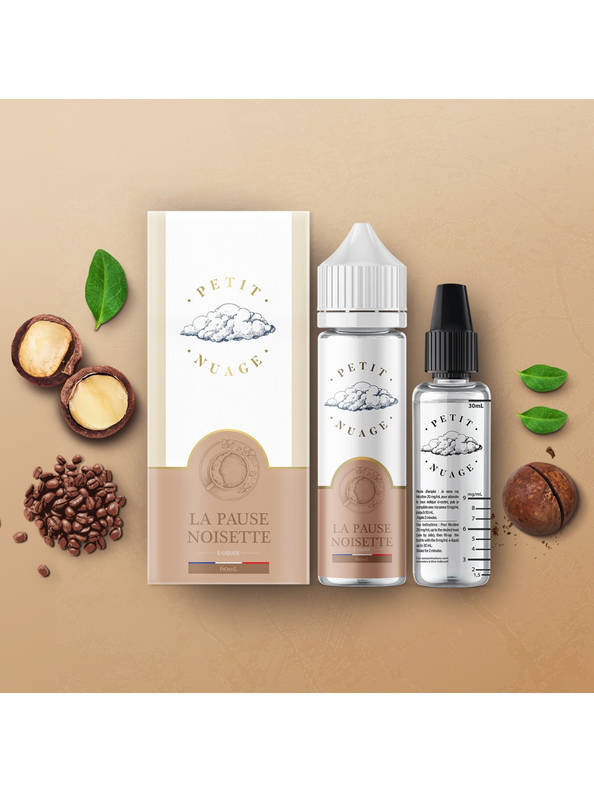 E LIQUIDE PETIT NUAGE PAUSE NOISETTE 60ML - LEVEST--alavape.com