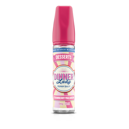 E LIQUIDE STRAWBERRY MACAROON 50ML - DINNER LADY--alavape.com