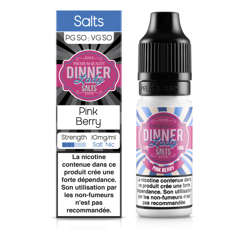 E LIQUIDE PINK BERRY 10ML SEL DE NICOTINE - DINNER LADY--alavape.com