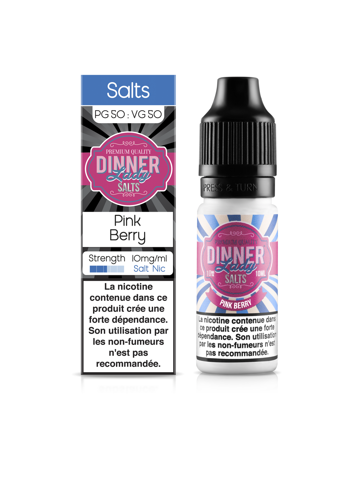 E LIQUIDE PINK BERRY 10ML SEL DE NICOTINE - DINNER LADY--alavape.com