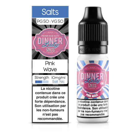E LIQUIDE PINK WAVE 10ML SEL DE NICOTINE - DINNER LADY--alavape.com