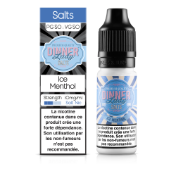 E LIQUIDE ICE MENTHOL 10ML SEL DE NICOTINE - DINNER LADY--alavape.com