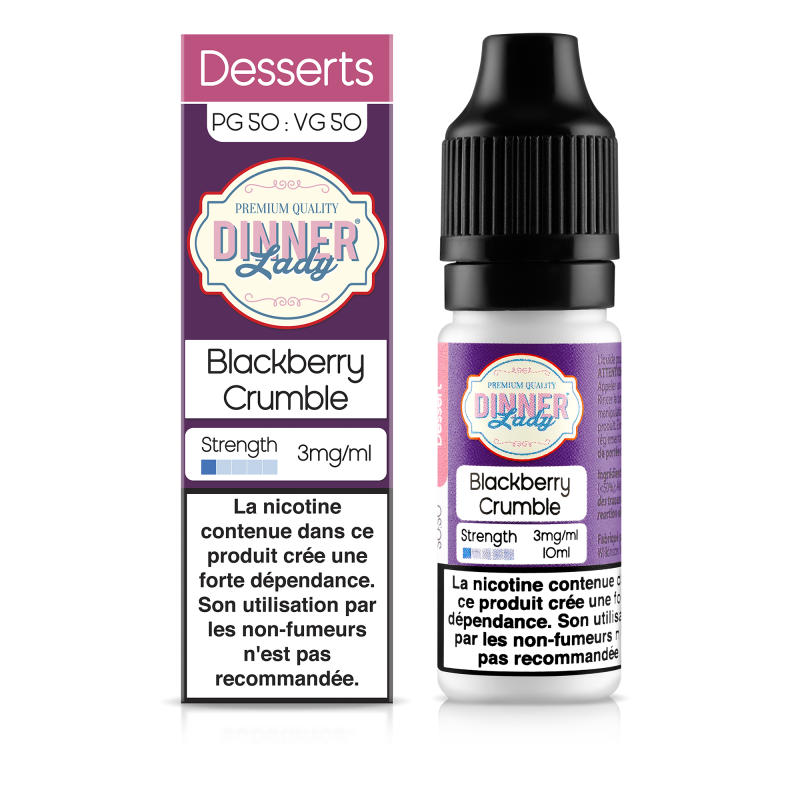 E LIQUIDE BLACKBERRY CRUMBLE 10ML - DINNER LADY--alavape.com