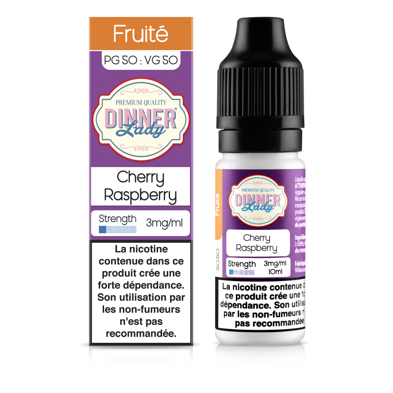 E LIQUIDE CHERRY RASPBERRY 10ML - DINNER LADY--alavape.com