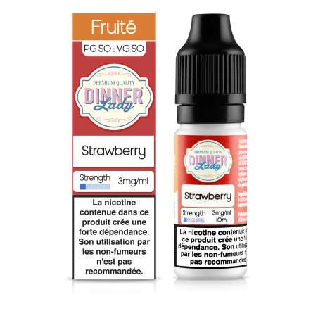 E LIQUIDE STRAWBERRY 10ML - DINNER LADY--alavape.com