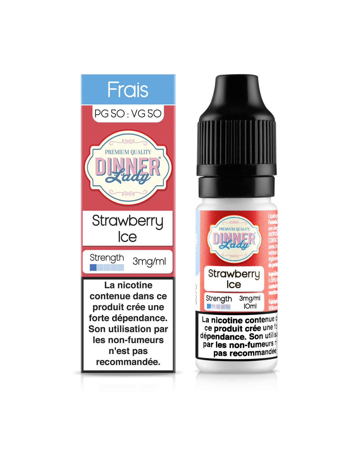 E LIQUIDE STRAWBERRY ICE 10ML - DINNER LADY--alavape.com