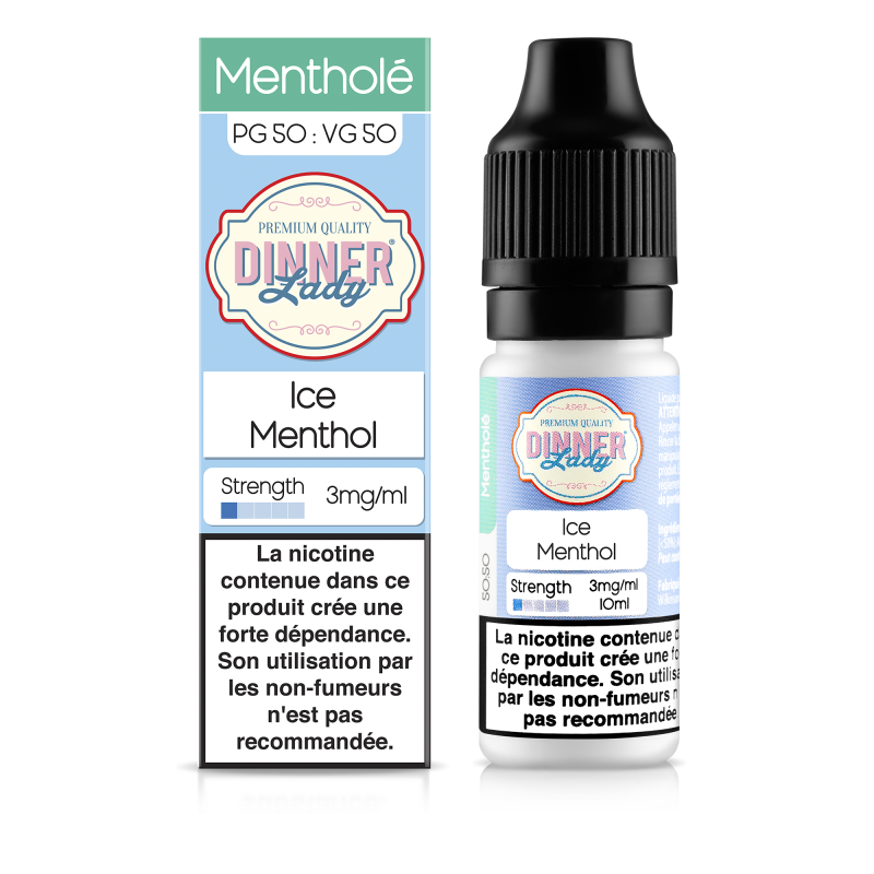 E LIQUIDE ICE MENTHOL 10ML - DINNER LADY--alavape.com