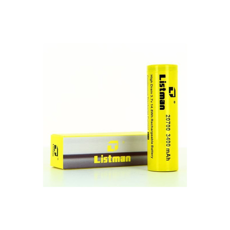 ACCU 20700 3400MAH 40A - LISTMAN-Ecigarettes-alavape.com
