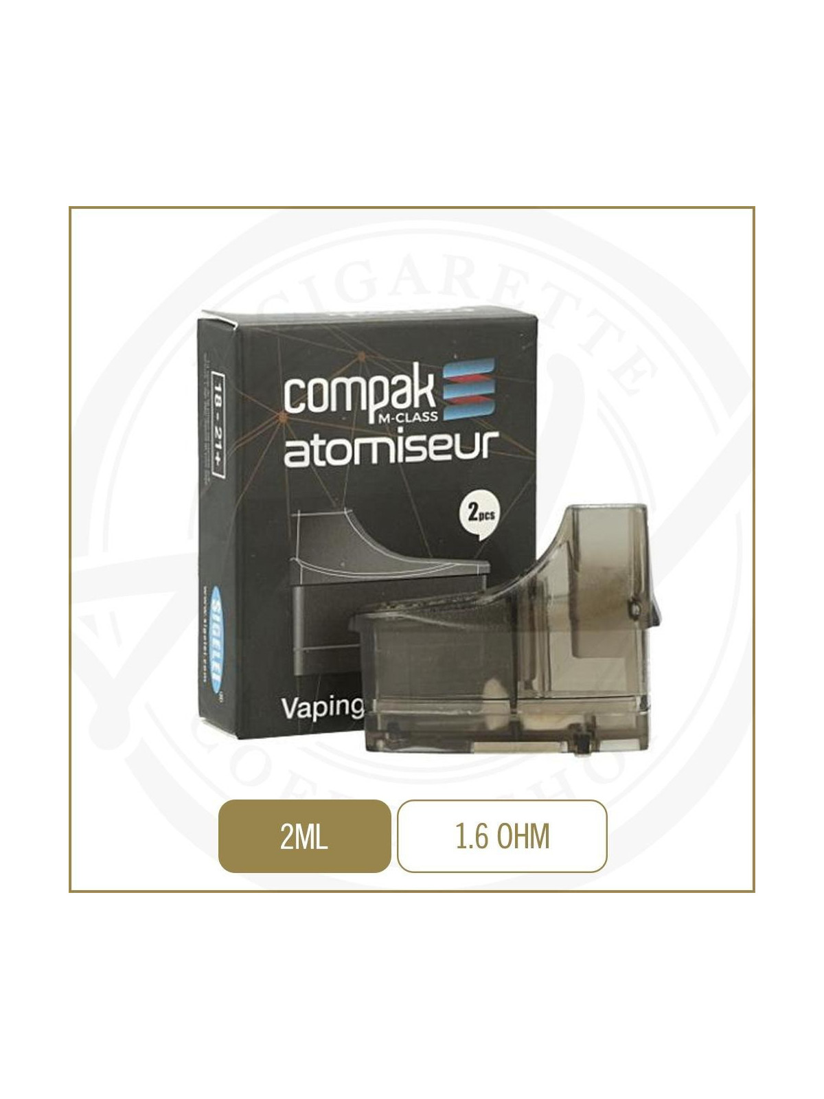 CARTOUCHES POD COMPAK 2ML / 2PCS SIGELEI-Ecigarettes-alavape.com