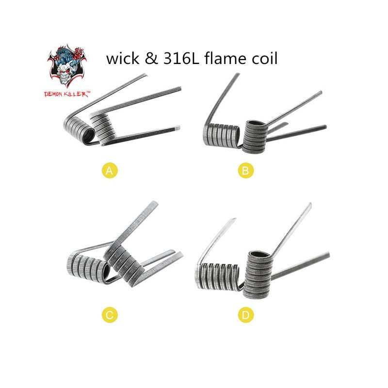 WICK AND FLAME COIL 316L - DEMON KILLER-Ecigarettes-alavape.com