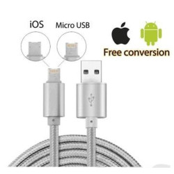 USB RÉVERSIBLE POUR ANDROID & IPHONE-Accessoires-alavape.com