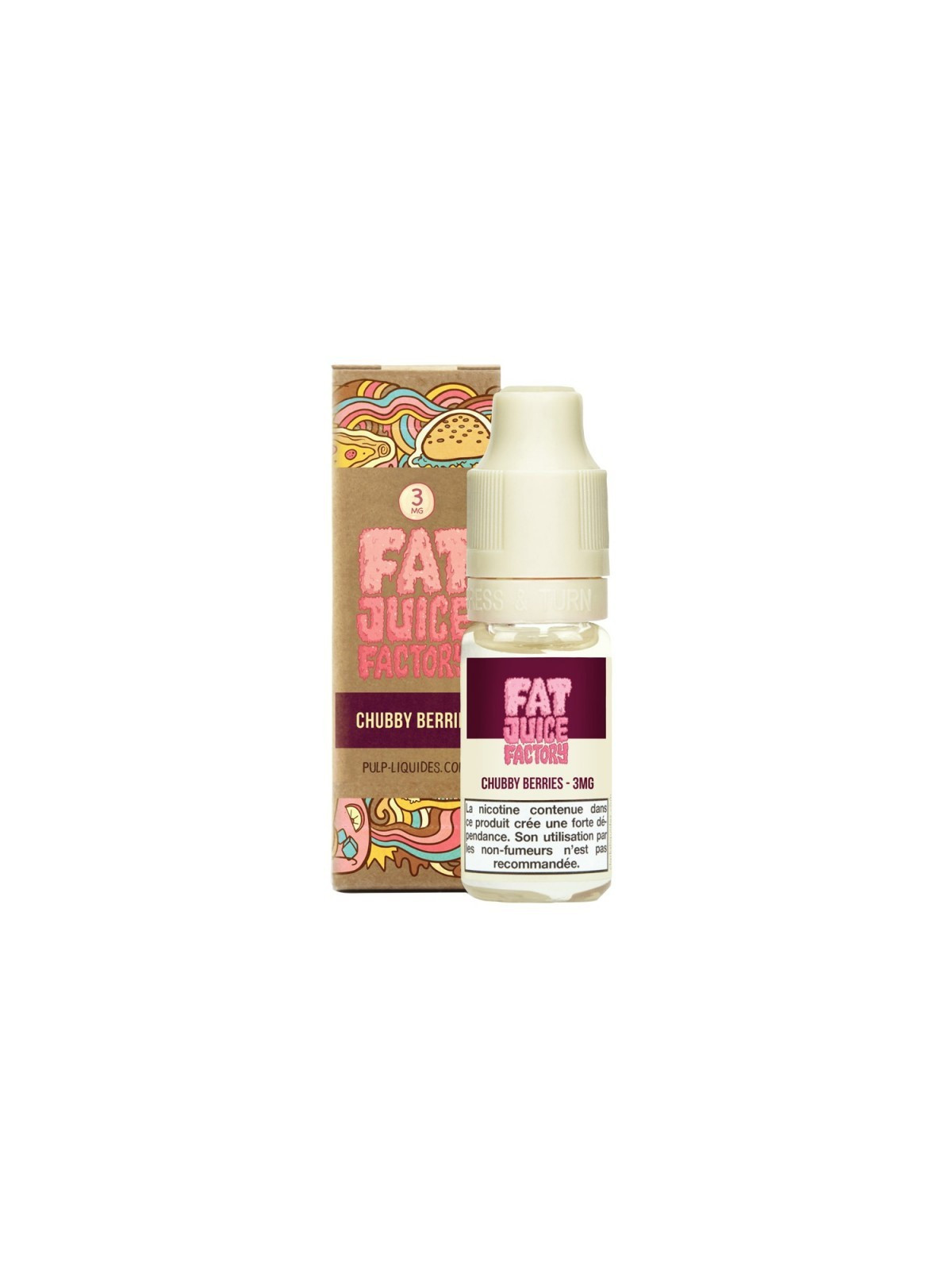 E LIQUIDE CHUBBY BERRIES 10ML - FAT JUICE FACTORY PULP--alavape.com
