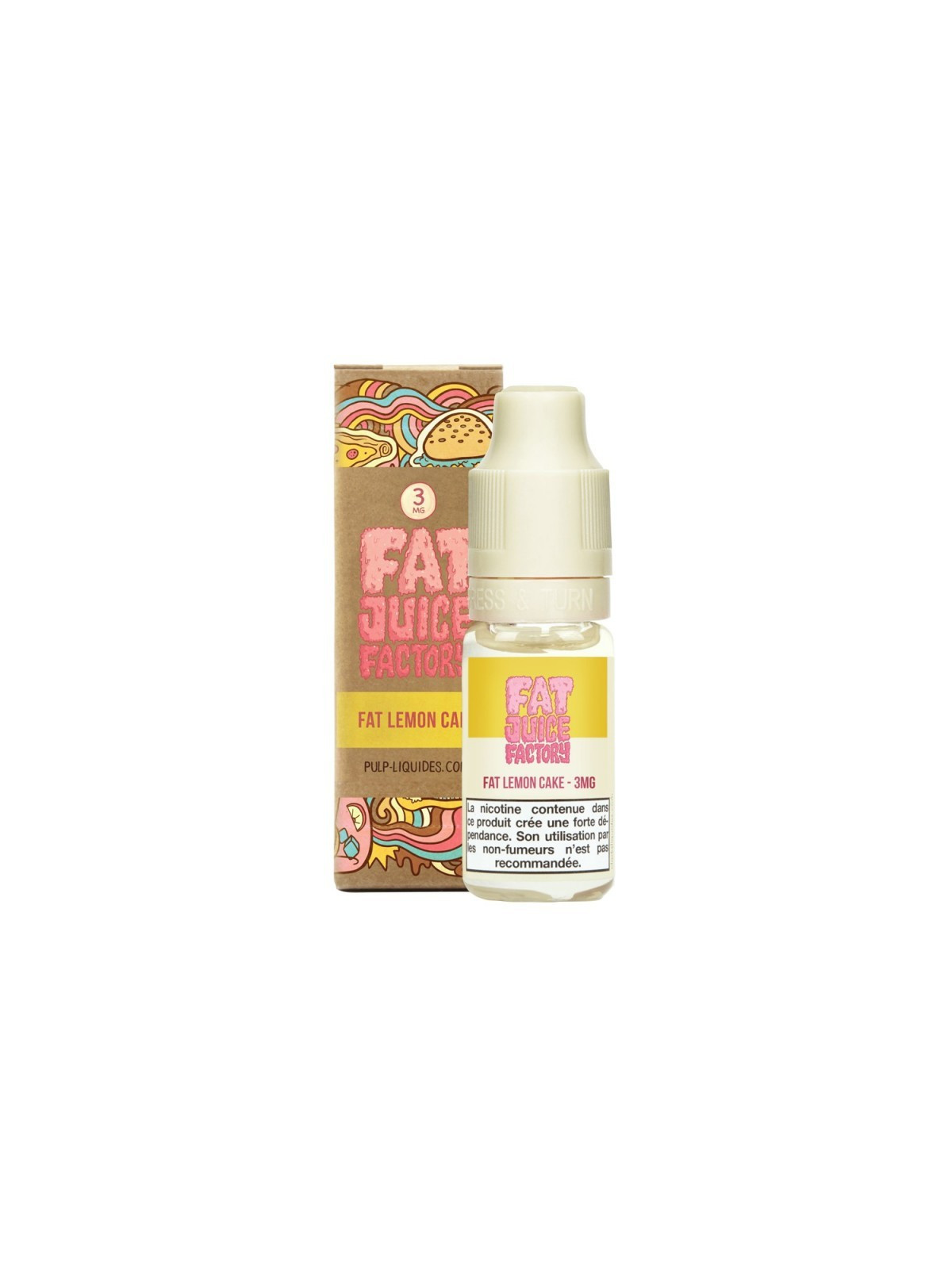 E LIQUIDE FAT LEMON CAKE 10ML - FAT JUICE FACTORY PULP--alavape.com