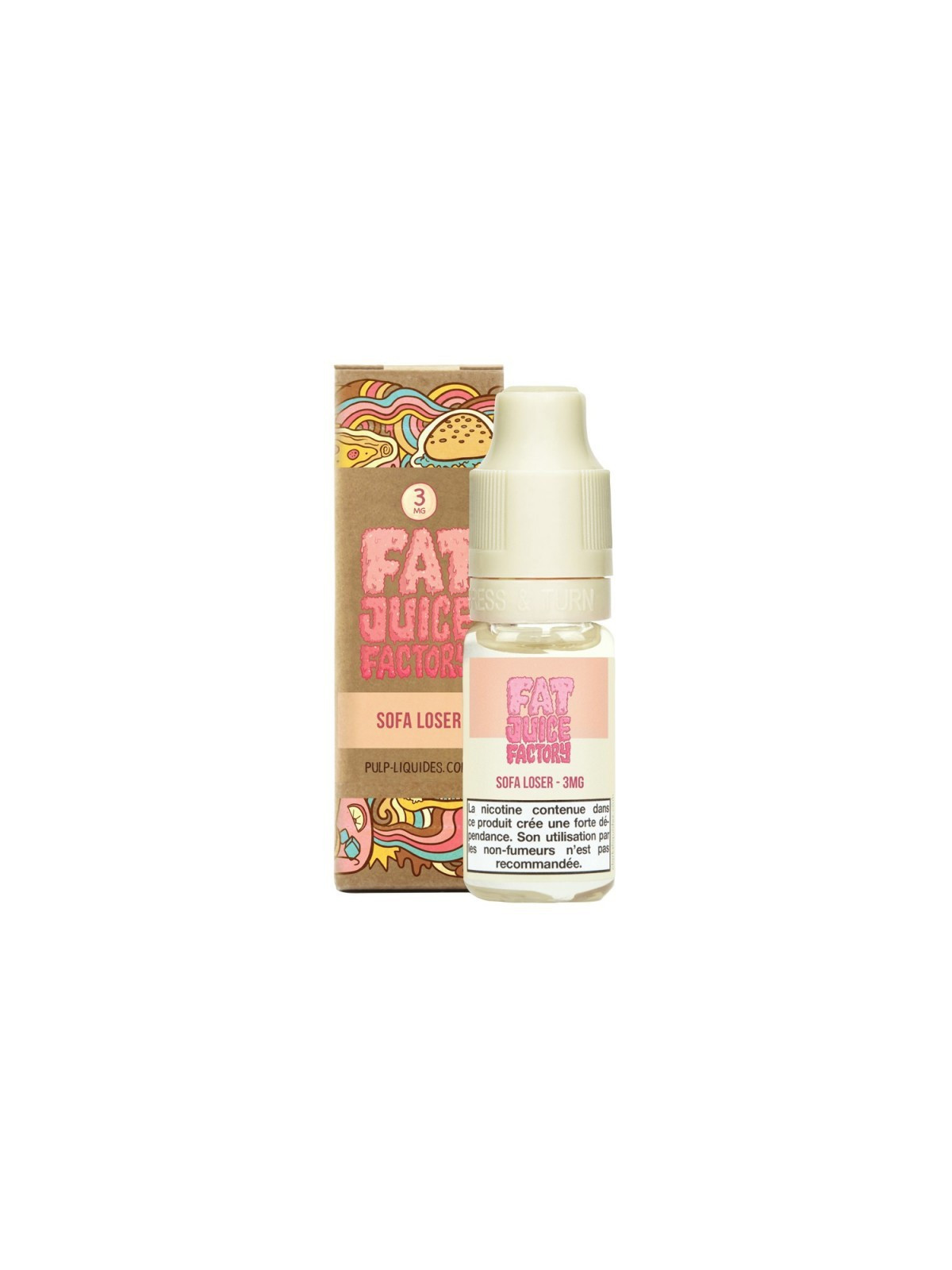 E LIQUIDE SOFA LOSER 10ML - FAT JUICE FACTORY PULP--alavape.com