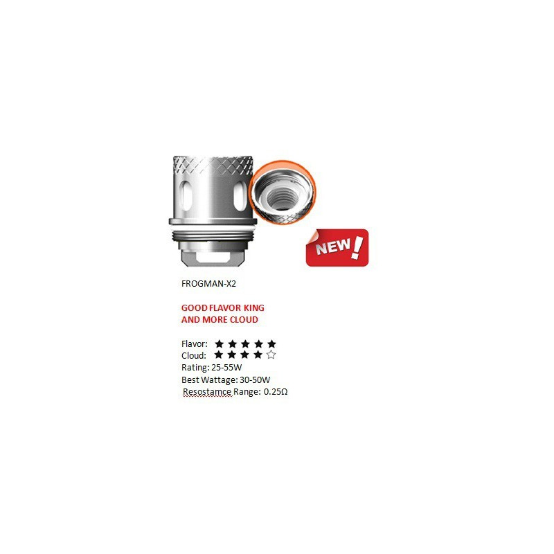 RÉSISTANCES SOLO F2 / FROGMAN / 5PCS - VAPTIO-Ecigarettes-alavape.com