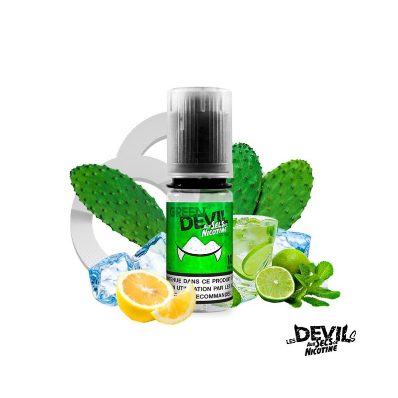 E LIQUIDE GREEN DEVIL SELS DE NICOTINE 10ML - AVAP--alavape.com
