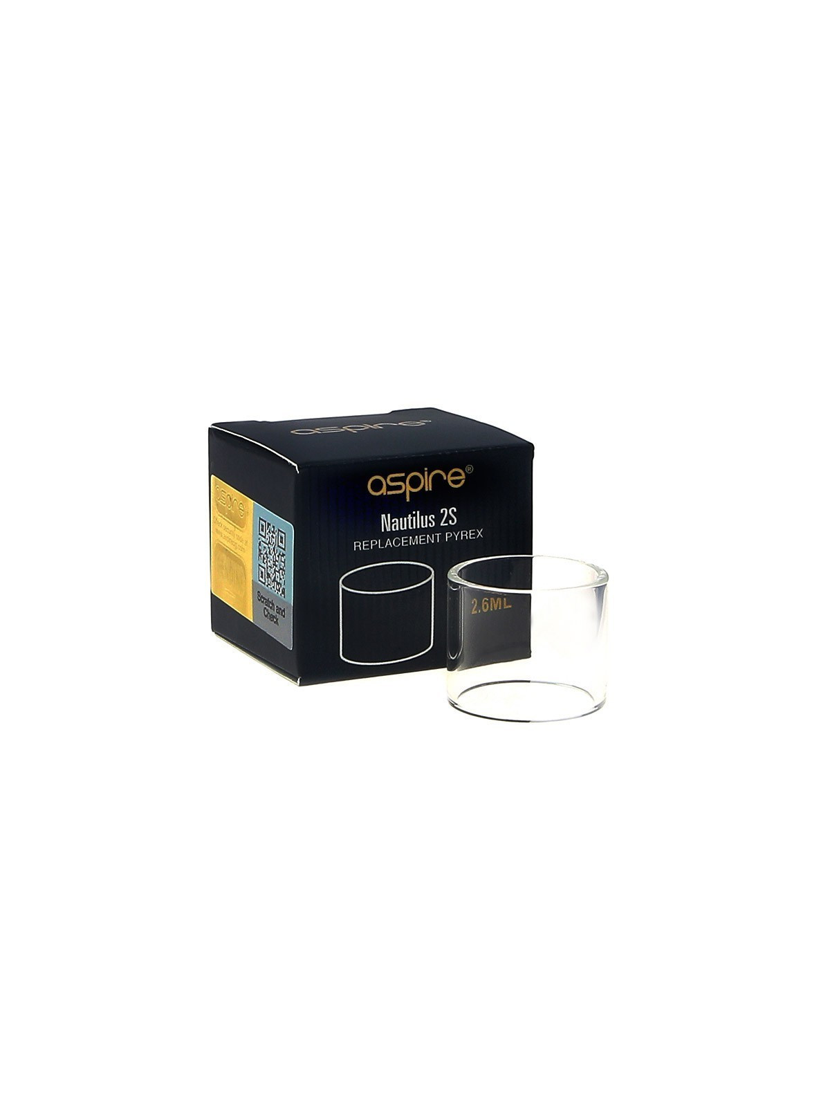 GLASS NAUTILUS 2S 2.6ML - ASPIRE (M 2401)-Réservoirs - Pyrex-alavape.com