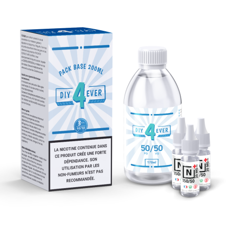 PACK 200ML BASE 3MG - DIY4EVER-DIY - Do It Yourself-alavape.com